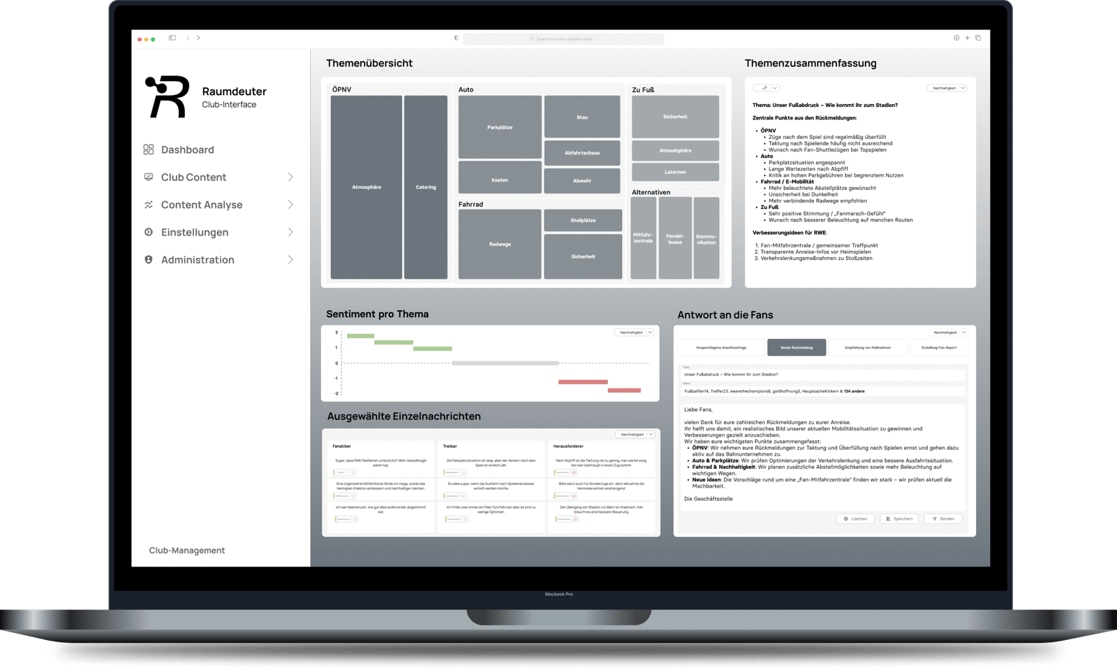 Club Dashboard — Web Interface