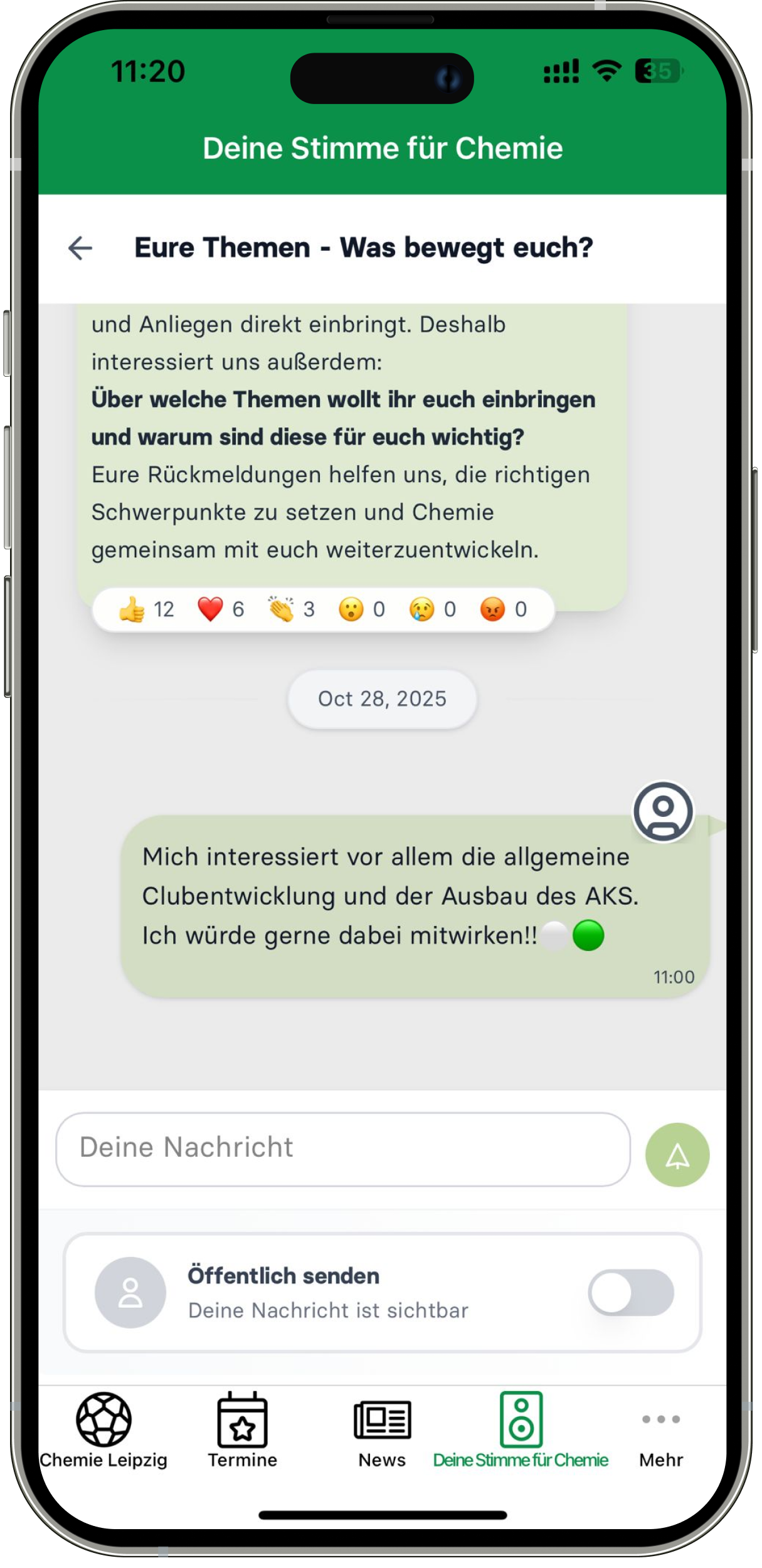 App – Frage beantworten
